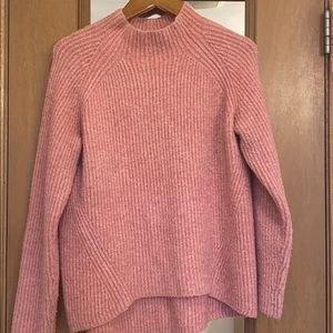 Northfield Mock Neck Sweater - pink